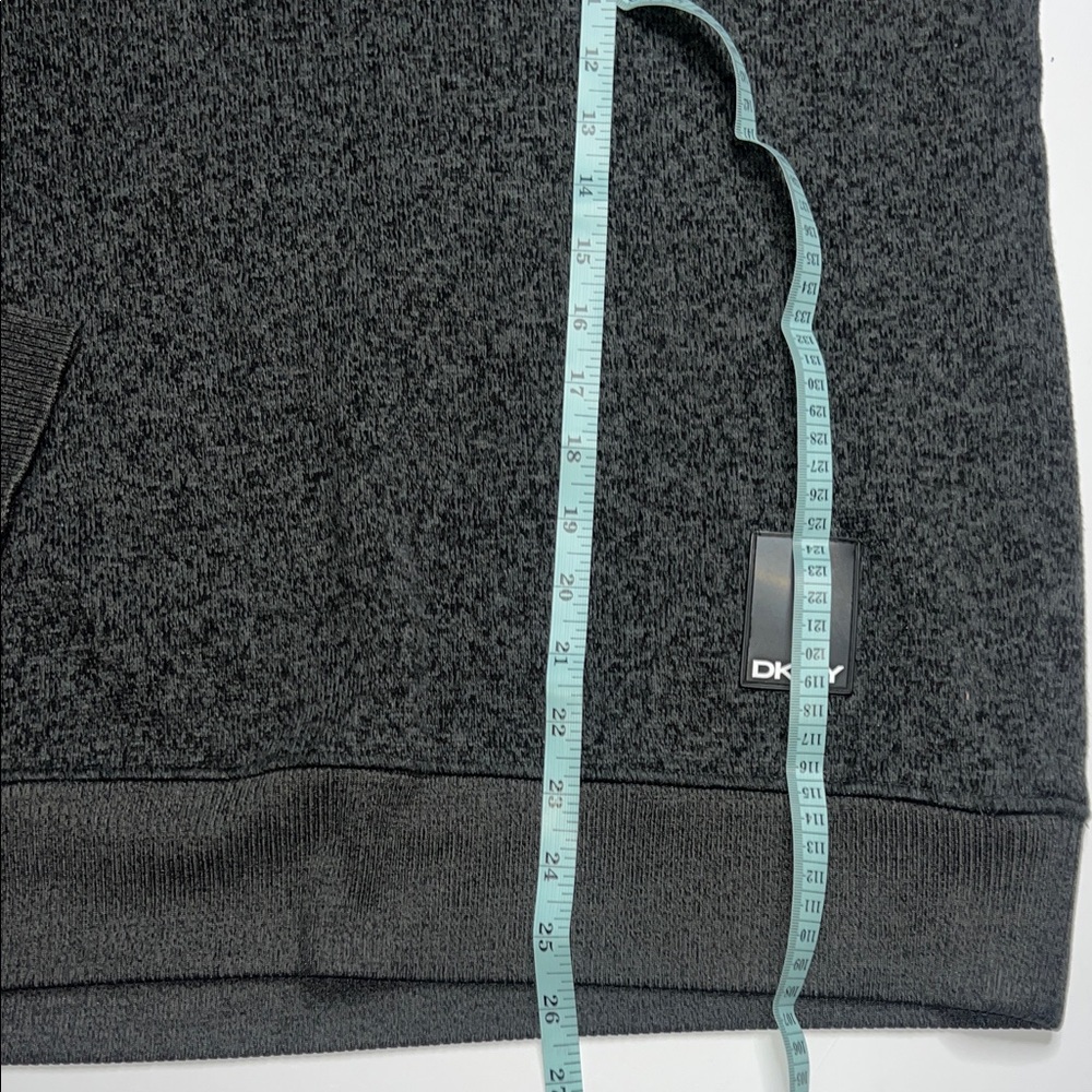 DKNY Men's Charcoal Gray Hoodie Sweater - Picture 7 of 9